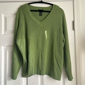 Lane Bryant green knit top size 26/28